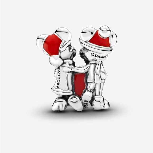 Brand New Pandora x Disney Mickey Mouse and Minnie Mouse Present Charm NWOT - Picture 11 of 16